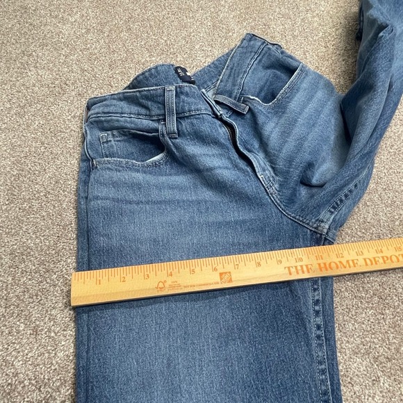 Hollister womens baggy loose fit Grunge sz 4L high waist blue jeans gorpcore - Picture 6 of 12